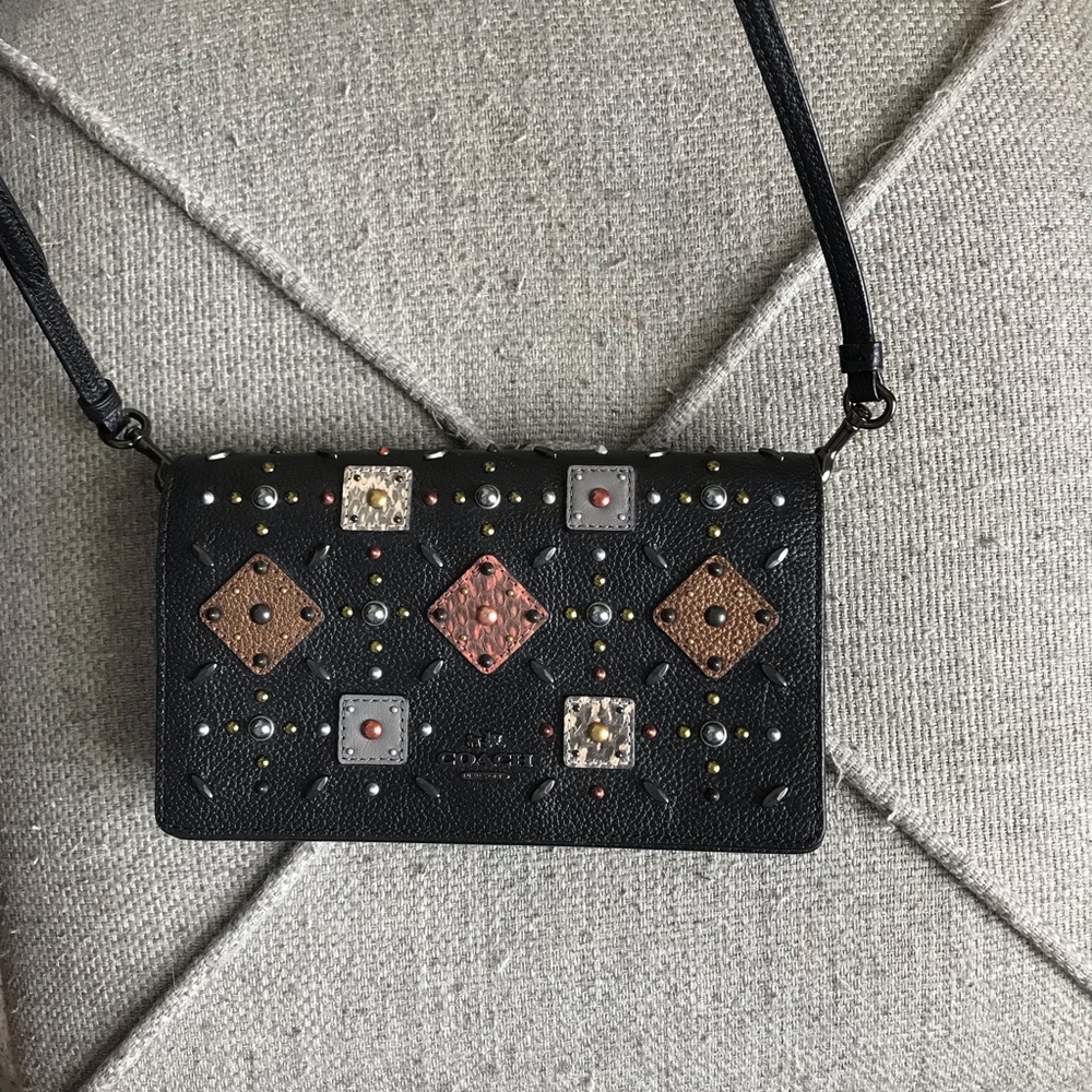Beaded Coach Crossbody / Clutch